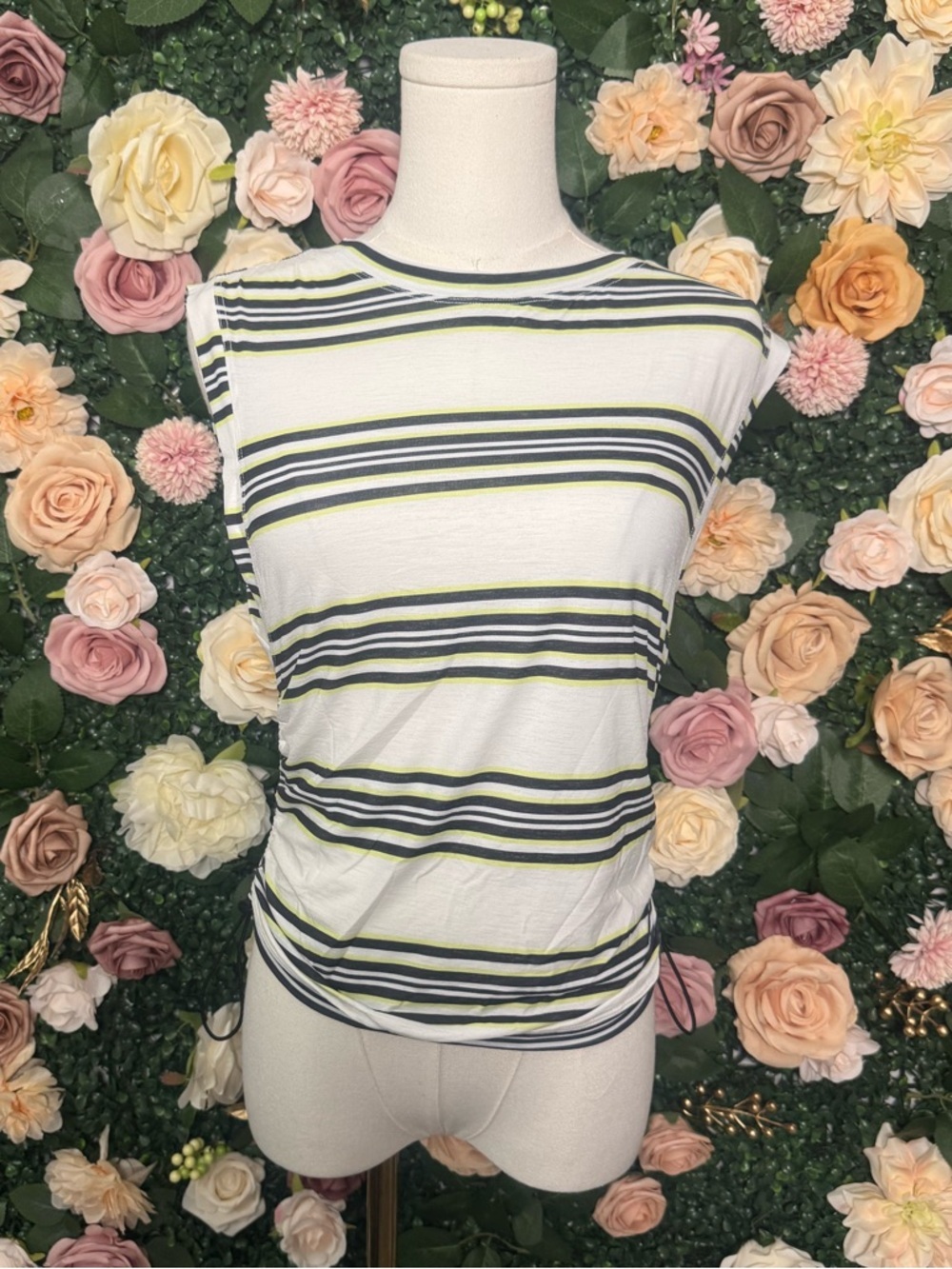 FP Movement Tempo Tank with Black and Lime Stripes
